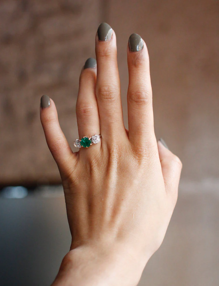 Bague Emeraude et Diamants - Image 6