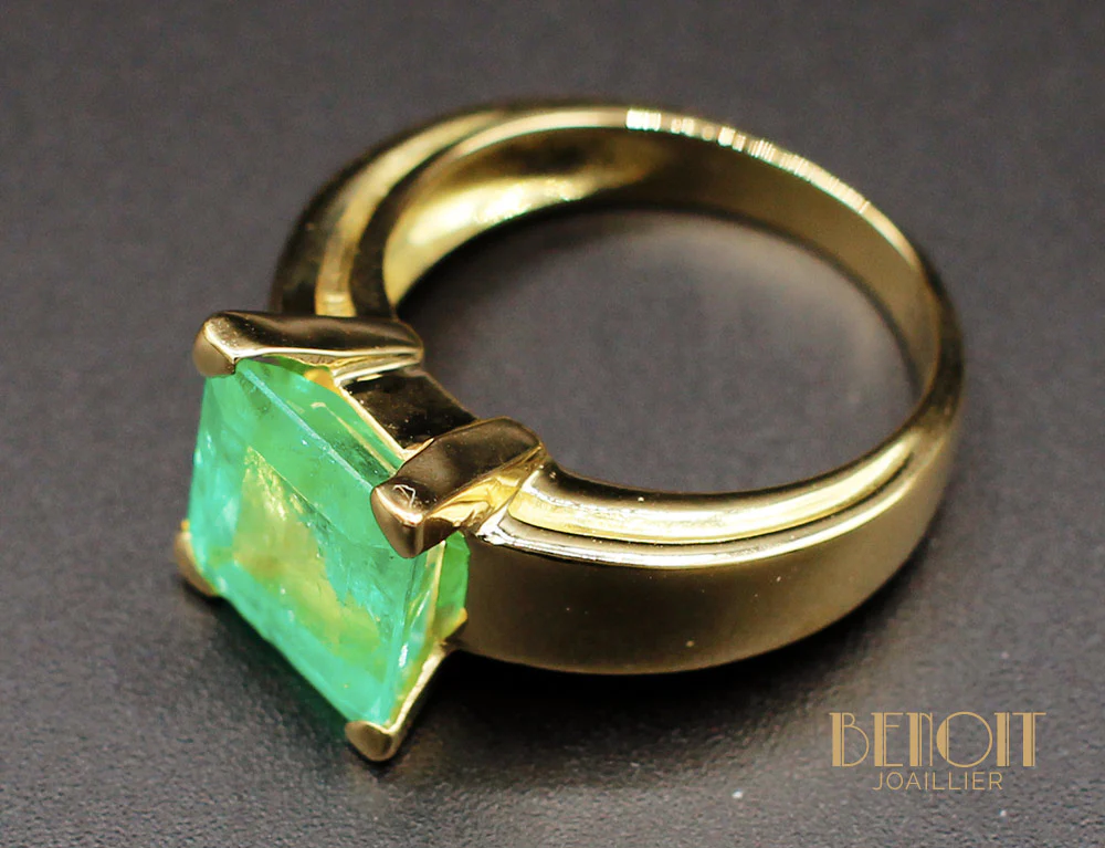 Bague Emeraude Or Jaune - Image 5