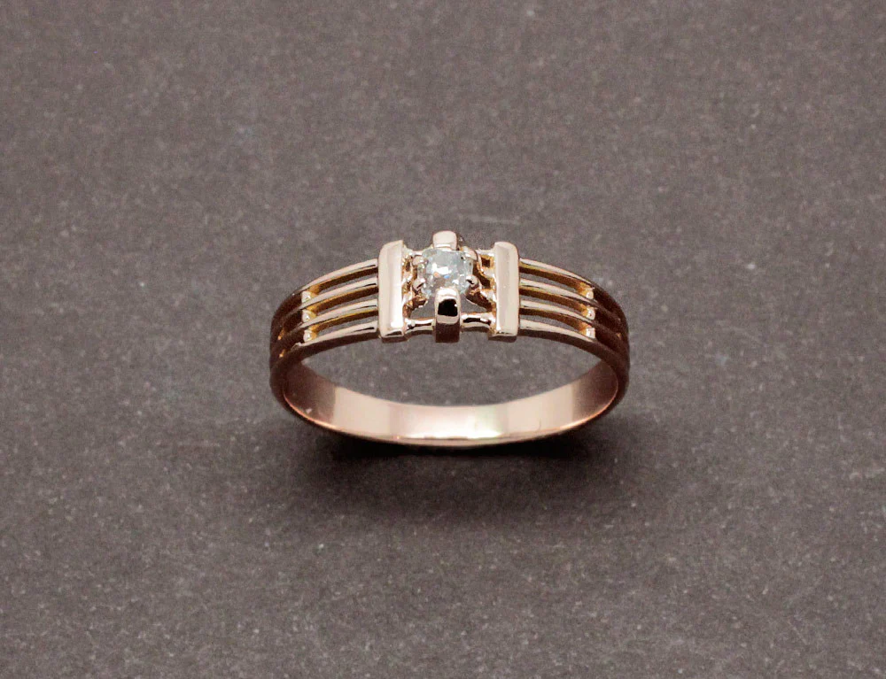 Bague Fils Or et Diamants - Image 2