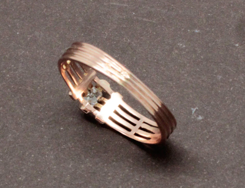 Bague Fils Or et Diamants - Image 5