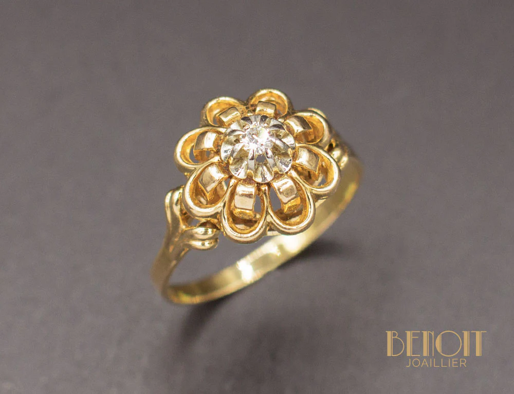 Bague Fleur 1950 Diamant