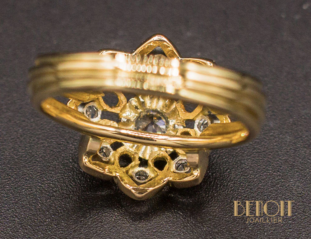 Bague Fleur 1950 Diamants - Image 6