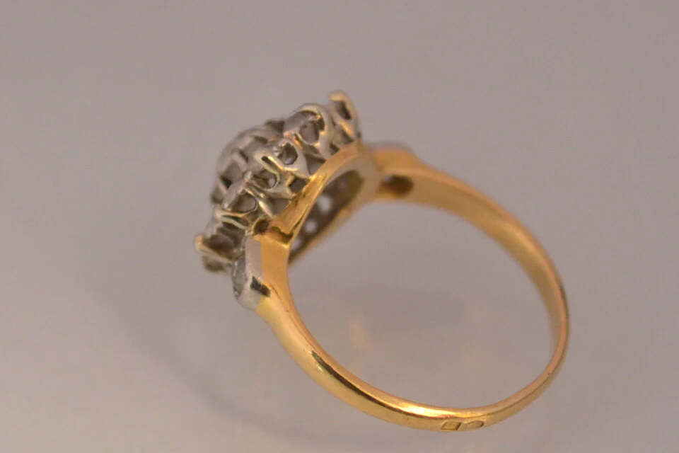 Bague Fleur Diamants Ancienne - Image 2