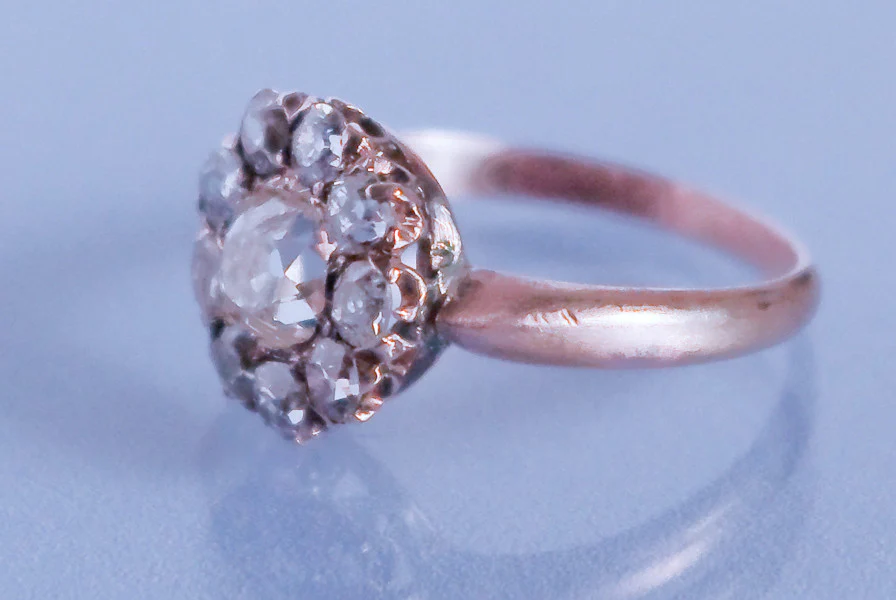 Bague Fleur et diamants - Image 2