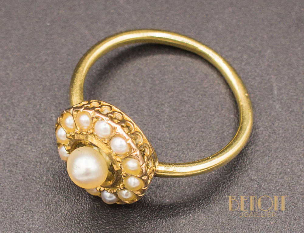 Bague Fleur Perles - Image 4