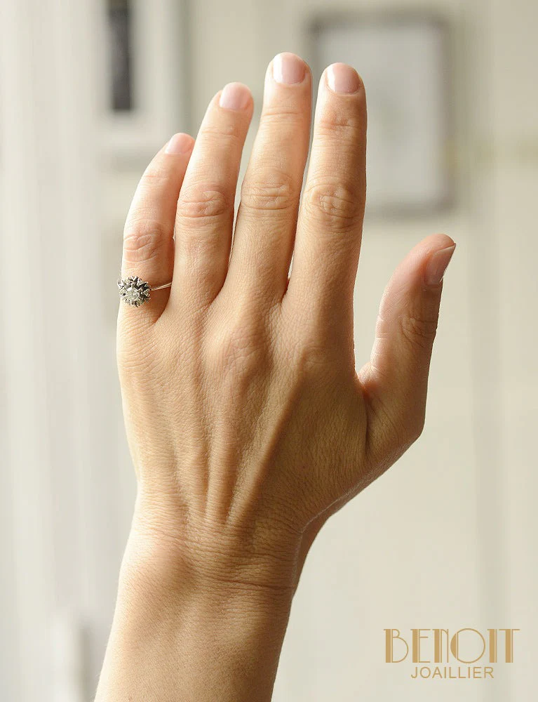 Bague Flocon Diamant Or blanc - Image 5