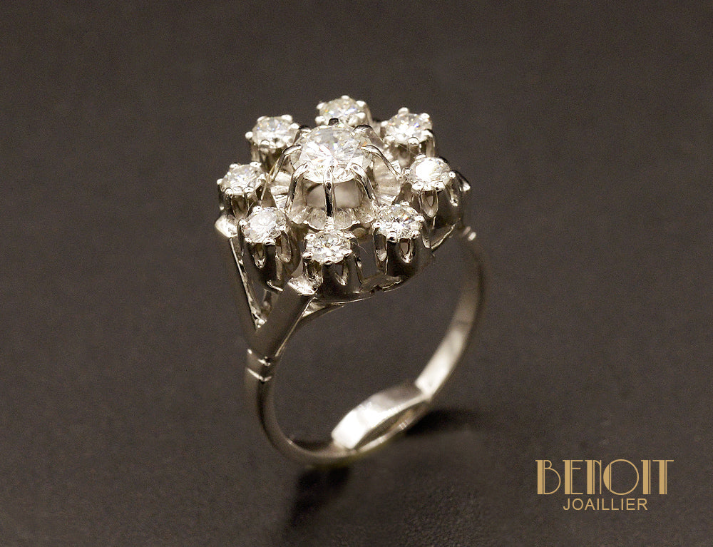 Bague Flocon Diamants 1950