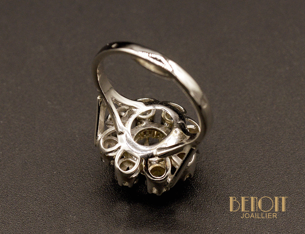 Bague Flocon Diamants 1950 - Image 5