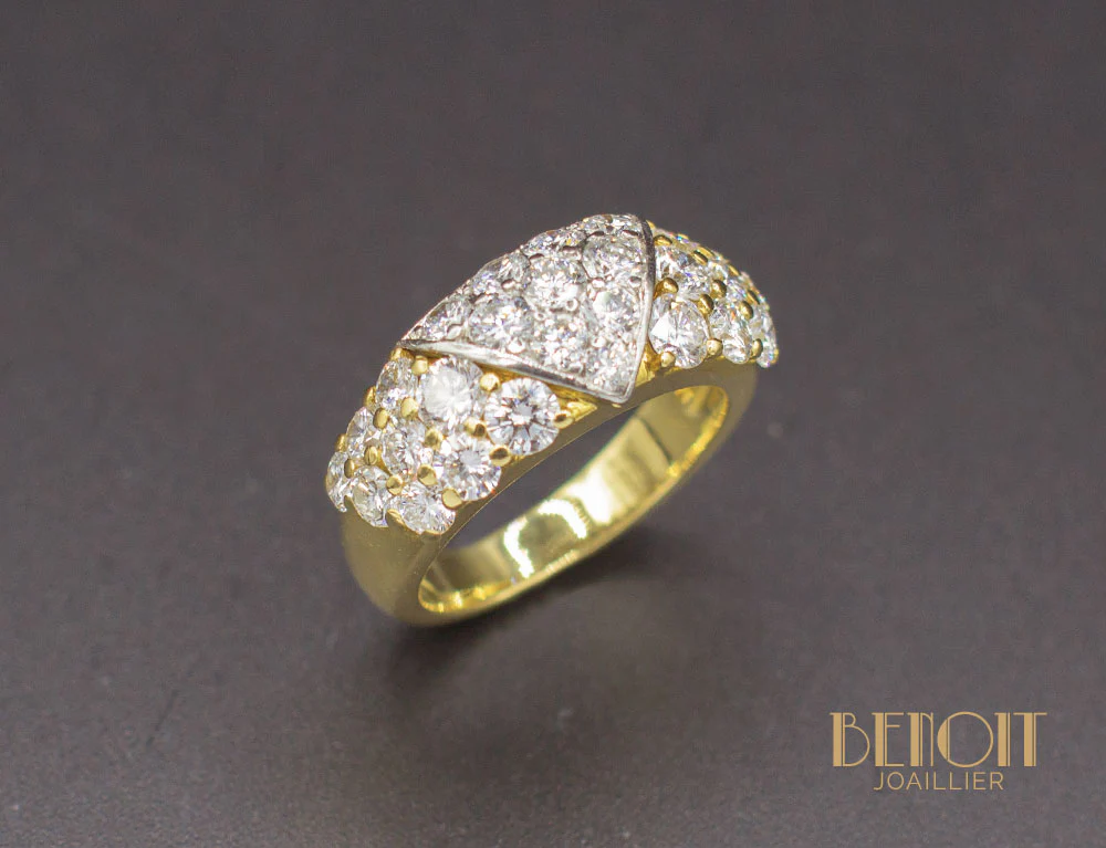 Bague Fred Or Jaune Platine Diamants