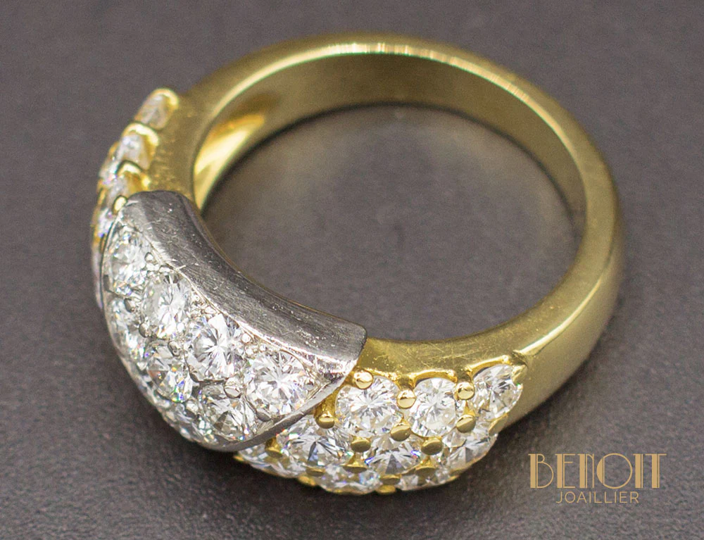 Bague Fred Or Jaune Platine Diamants - Image 5