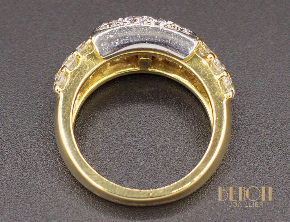 Bague Fred Or Jaune Platine Diamants - Image 8
