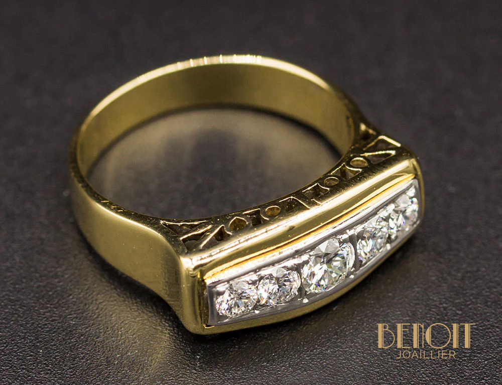 Bague Jarretière Art Déco - Image 4