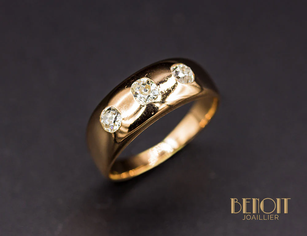 Bague Jonc 3 Diamants