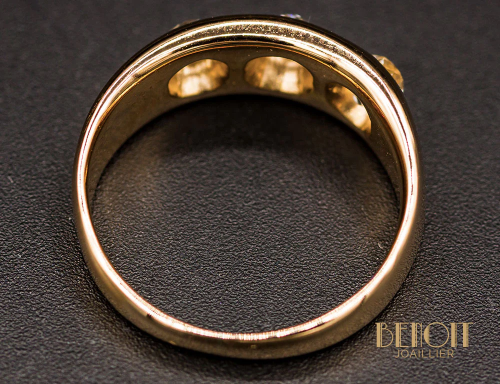 Bague Jonc 3 Diamants - Image 4