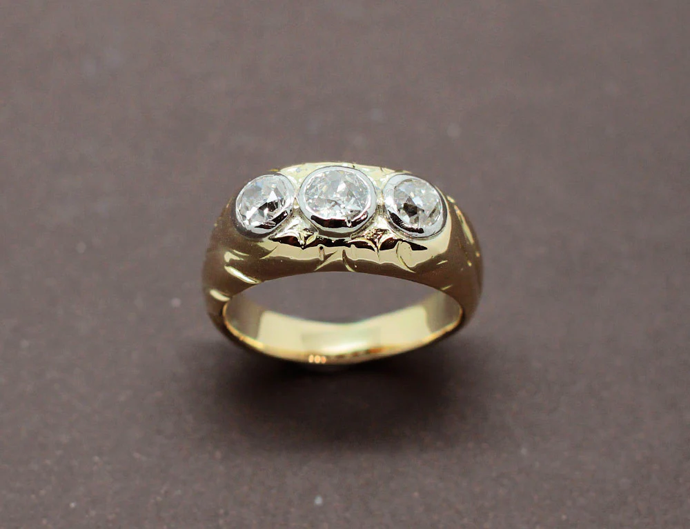 Bague Jonc 3 Diamants - Image 2
