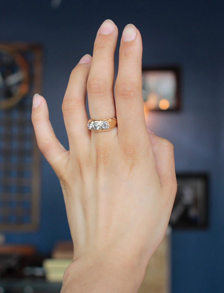 Bague Jonc 3 Diamants - Image 7