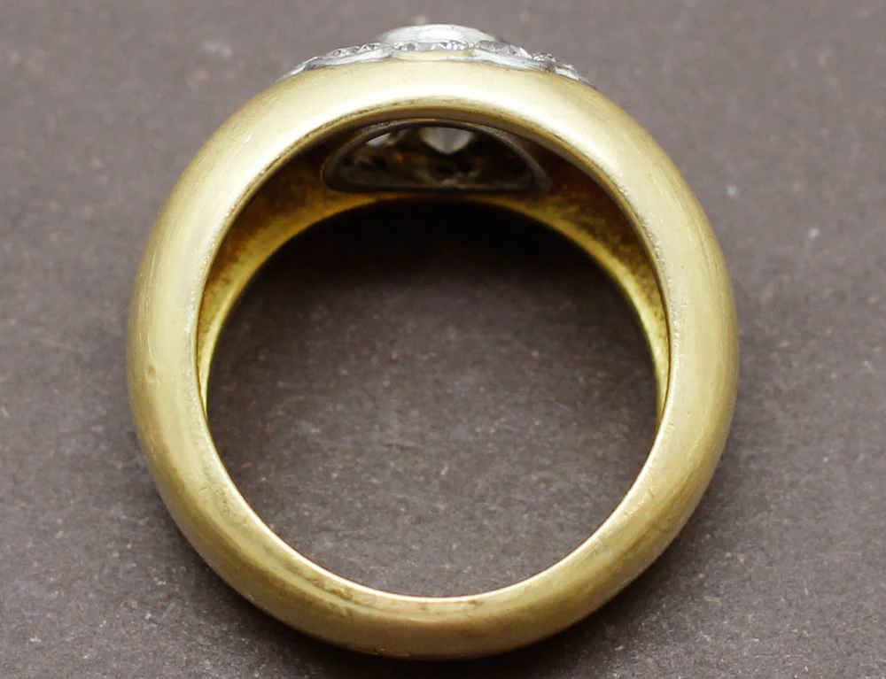 Bague Jonc Brossé Fleur de Diamants - Image 5