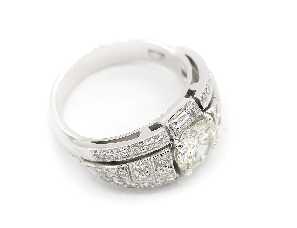 Bague Création Benoit Joaillier "Jonc baguettes" Diamant 1,24ct J-P1 - Image 4