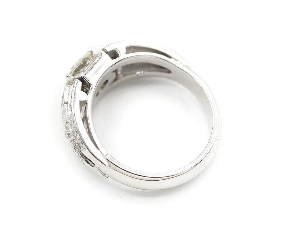 Bague Création Benoit Joaillier "Jonc baguettes" Diamant 1,24ct J-P1 - Image 5