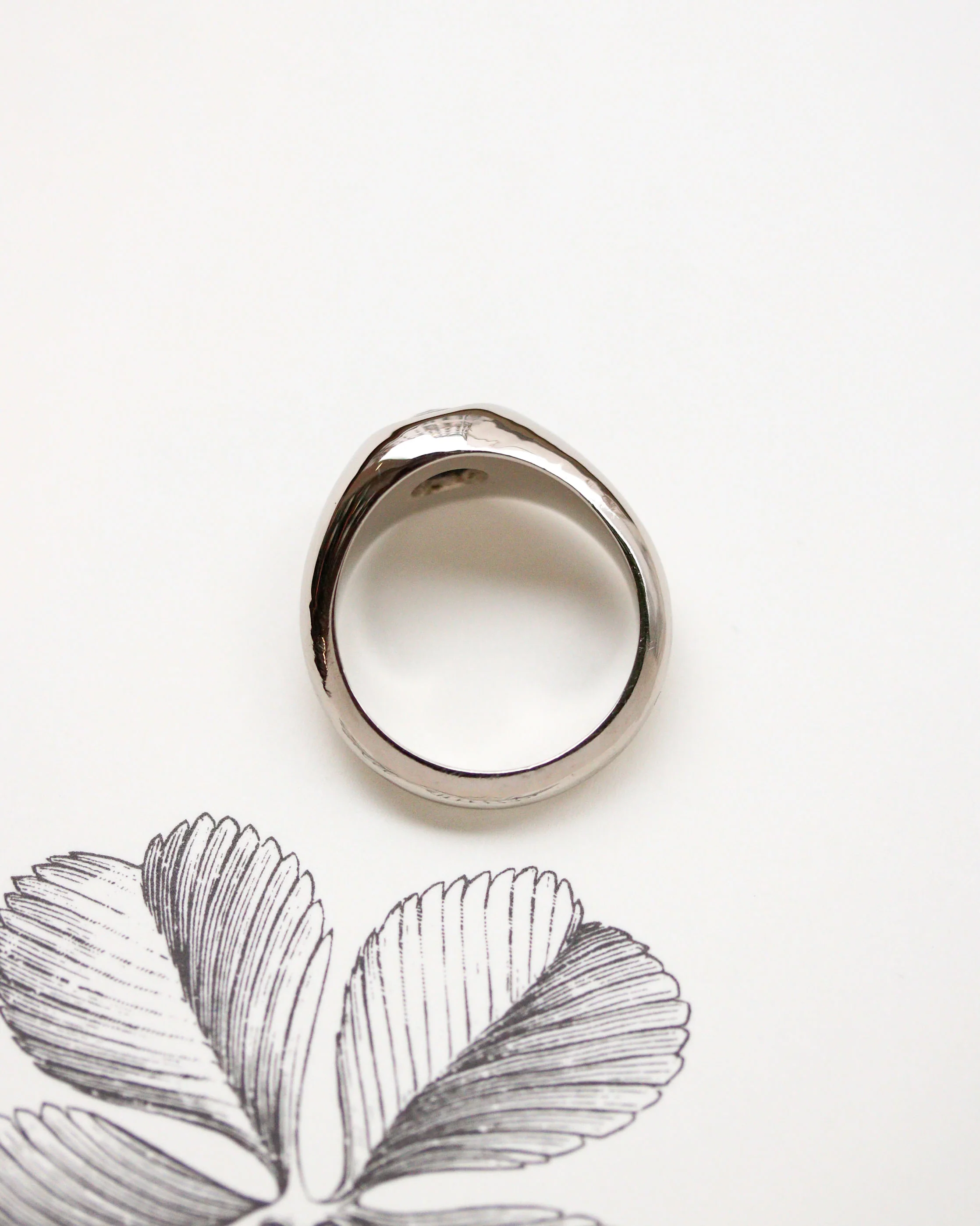 Bague Jonc Or Blanc et Diamant - Image 4