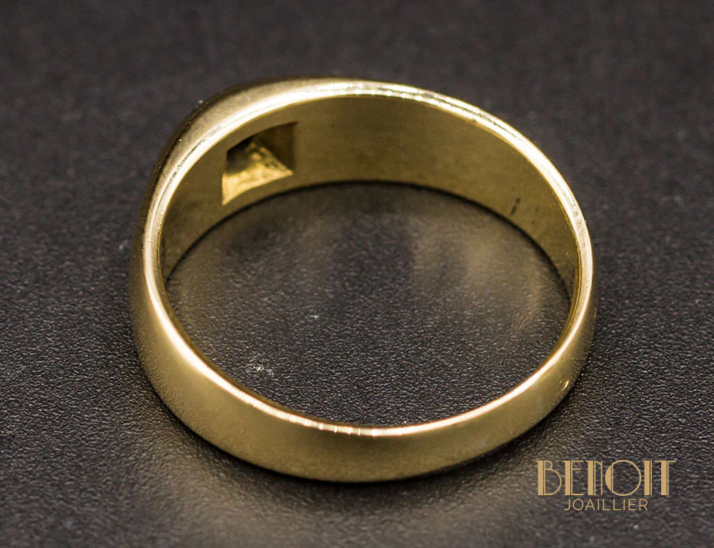 Bague Jonc Or Jaune Diamant - Image 5