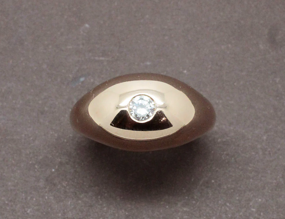 Bague Jonc Or Rose Diamant - Image 3