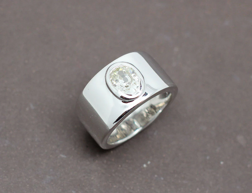 Bague Jonc Solitaire Diamant