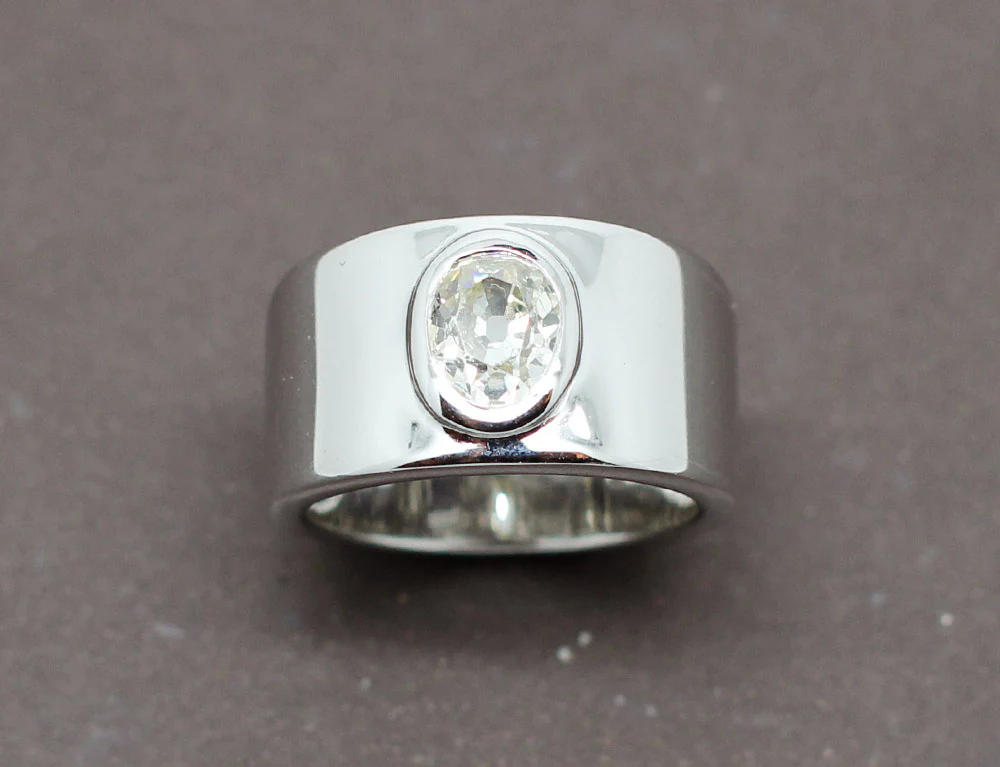 Bague Jonc Solitaire Diamant - Image 2