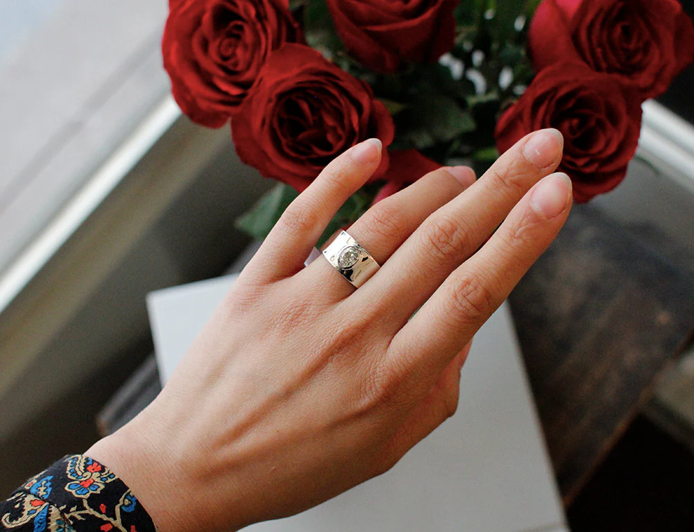 Bague Jonc Solitaire Diamant - Image 7