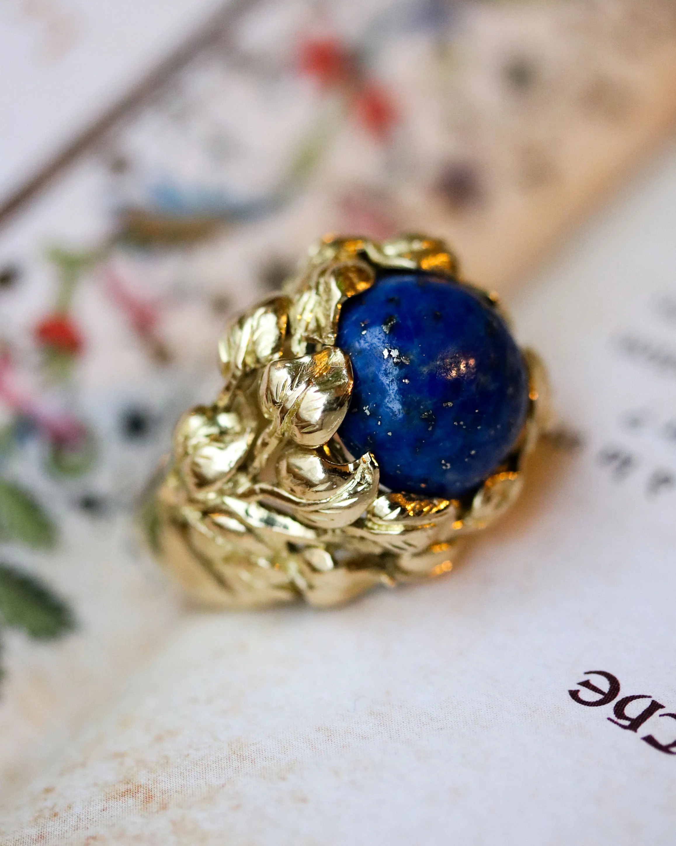 Bague Lapis Lazuli Cabochon