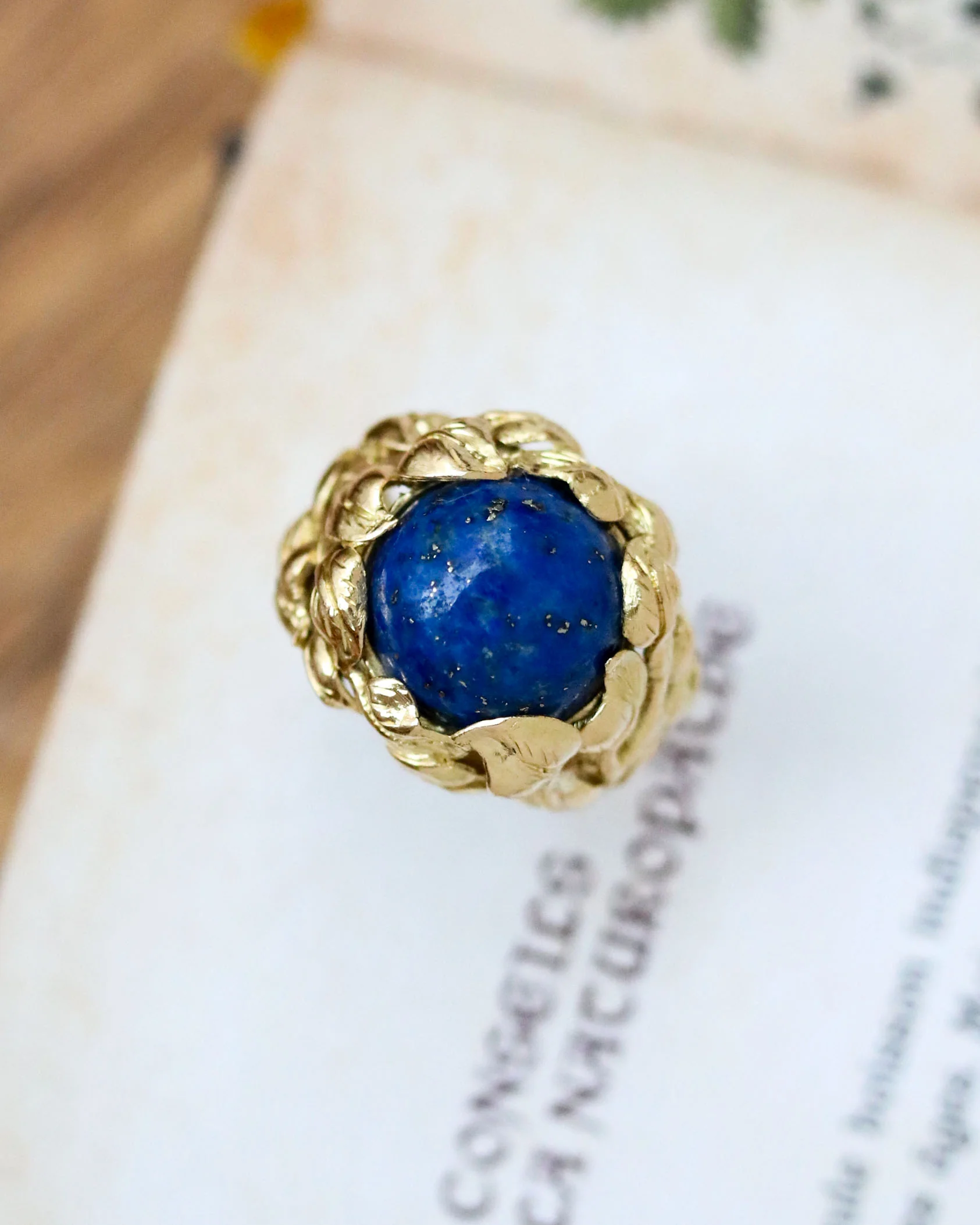 Bague Lapis Lazuli Cabochon - Image 3