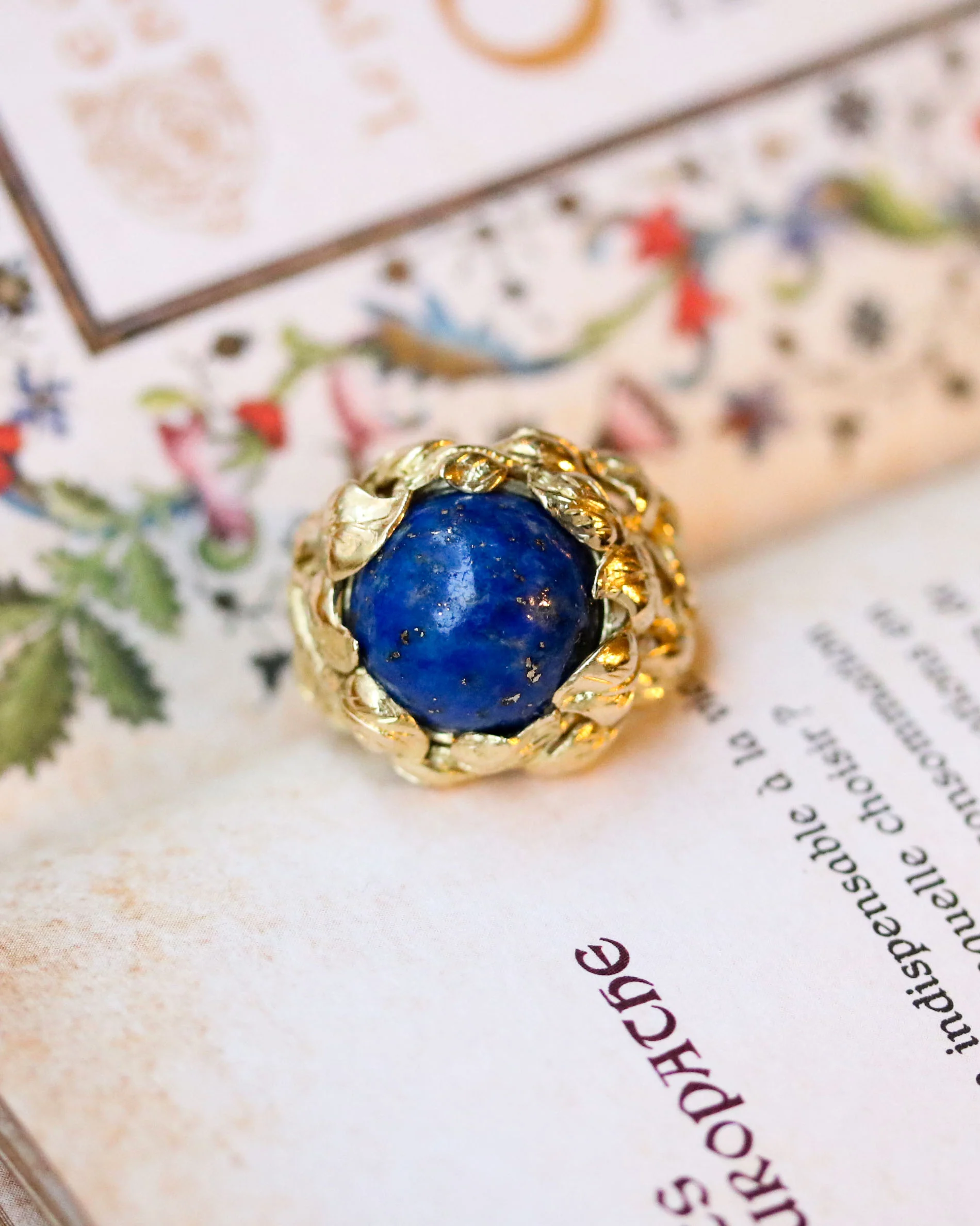 Bague Lapis Lazuli Cabochon - Image 5