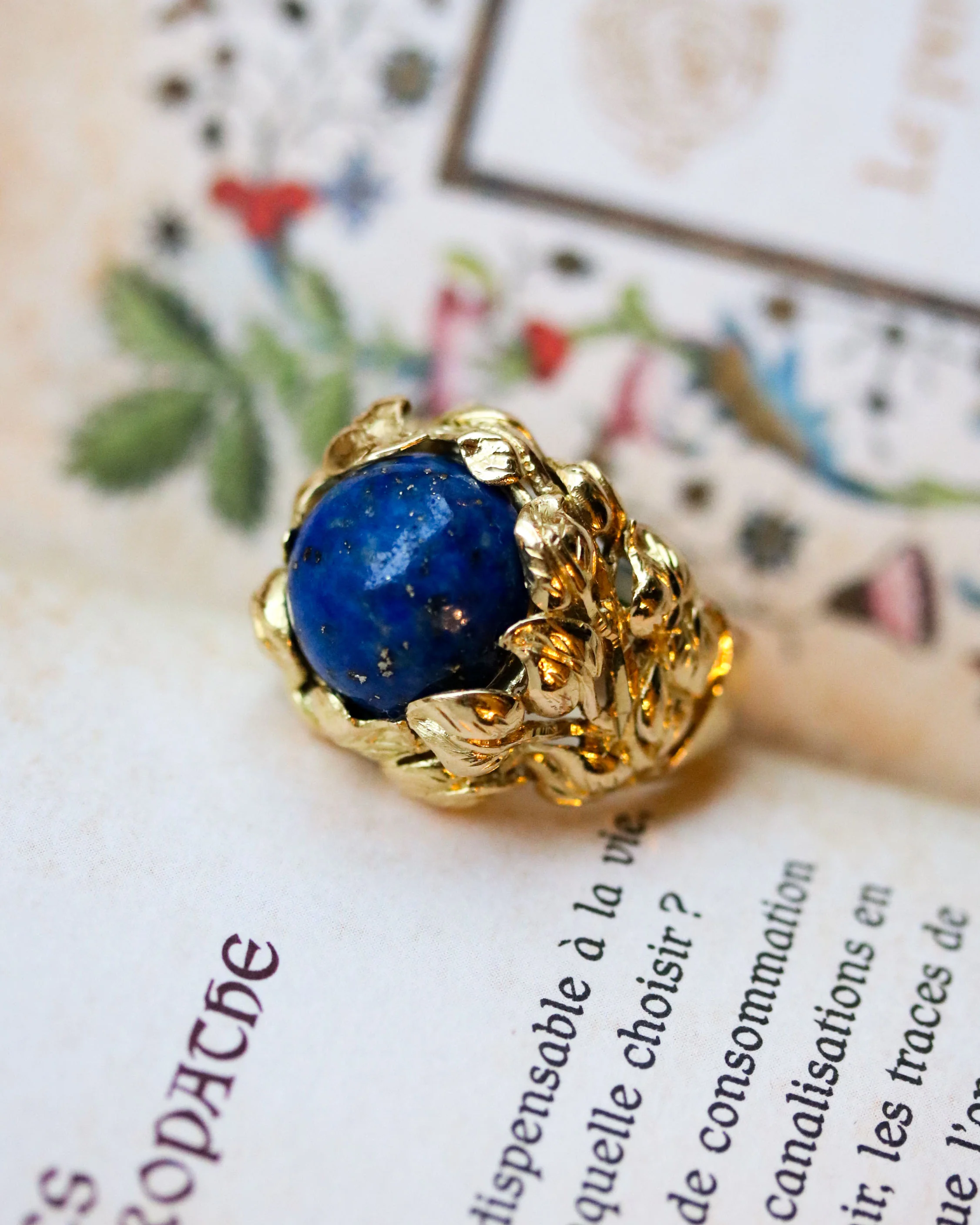 Bague Lapis Lazuli Cabochon - Image 6
