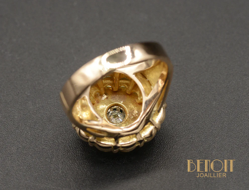 Bague Fleur 1950 Or rose - Image 5