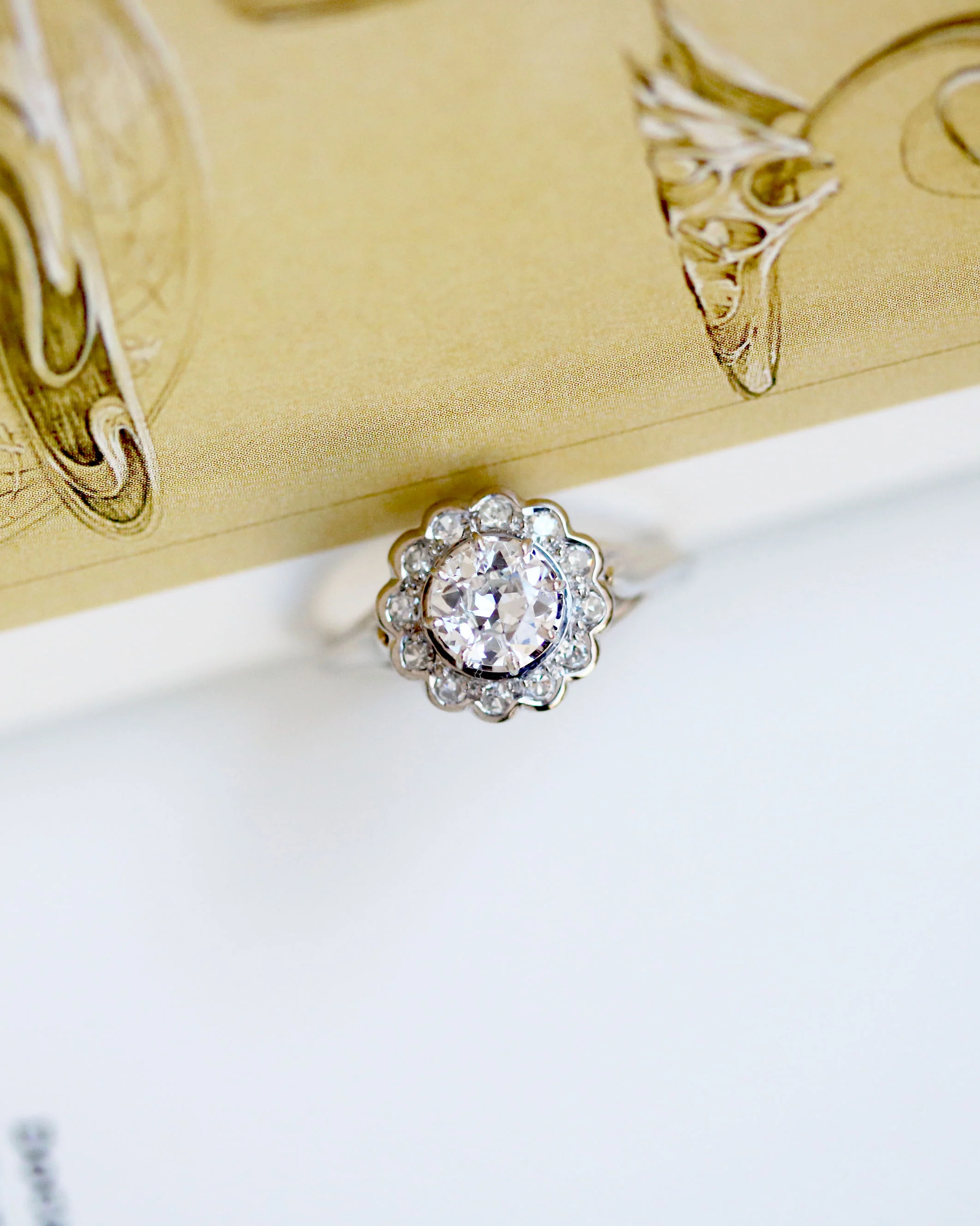Bague Marguerite Diamants Vintage
