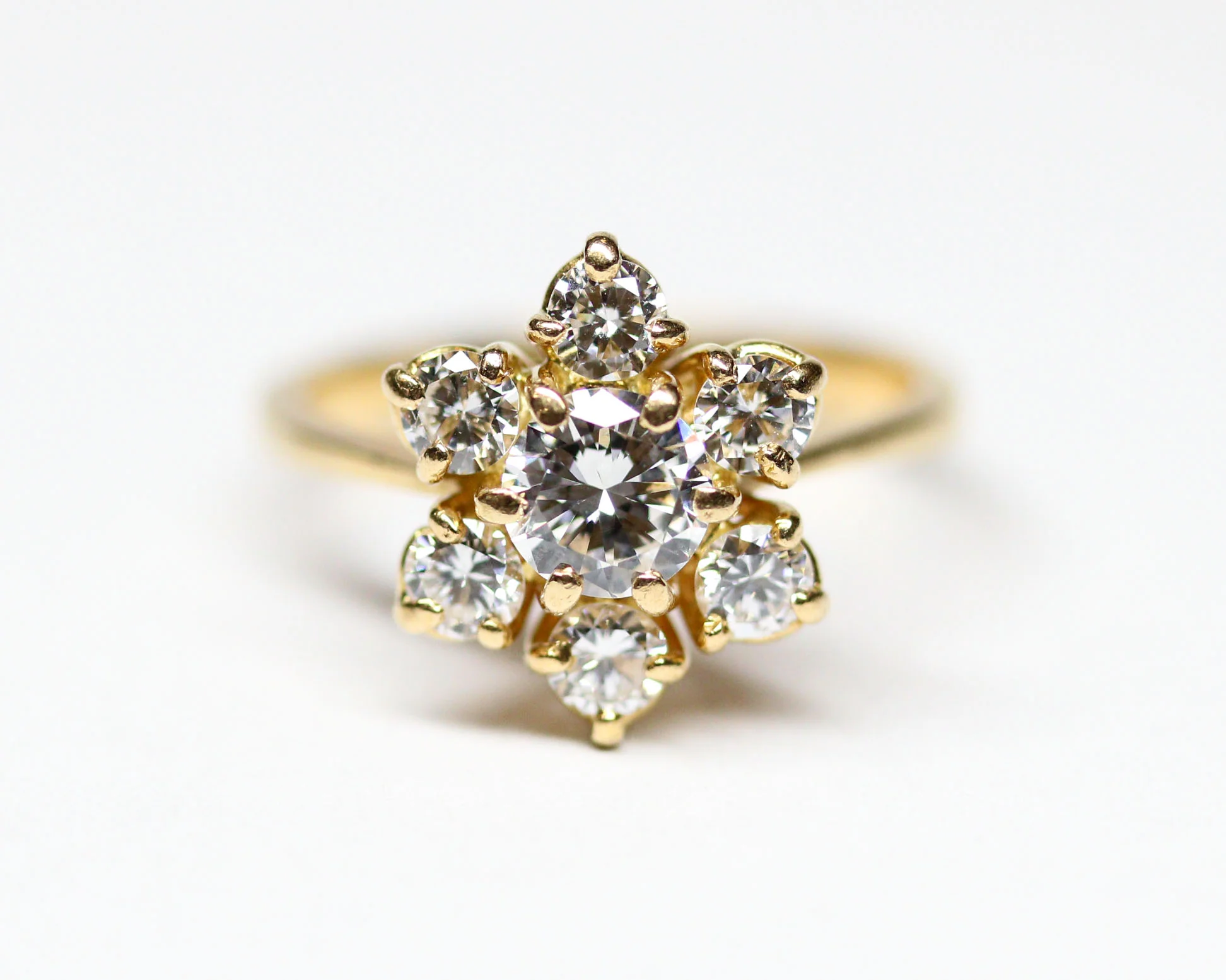 Bague Marguerite Diamant Or Jaune - Image 7