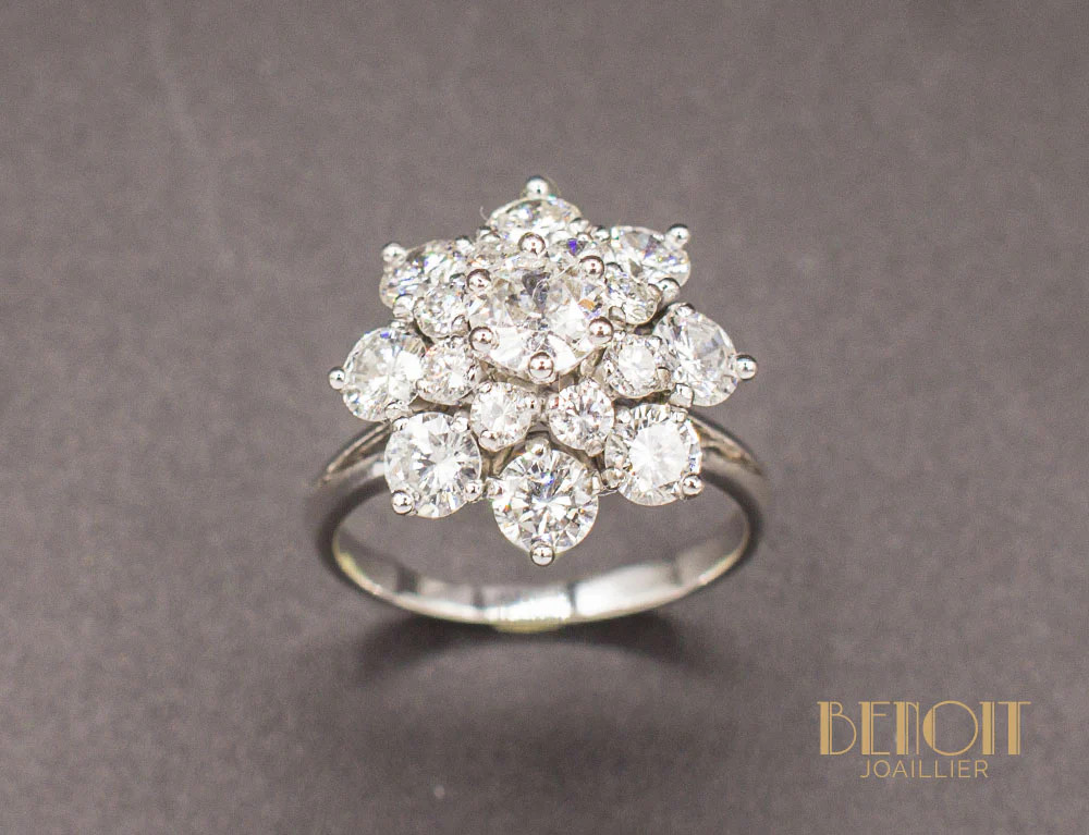 Bague Marguerite Diamants - Image 2