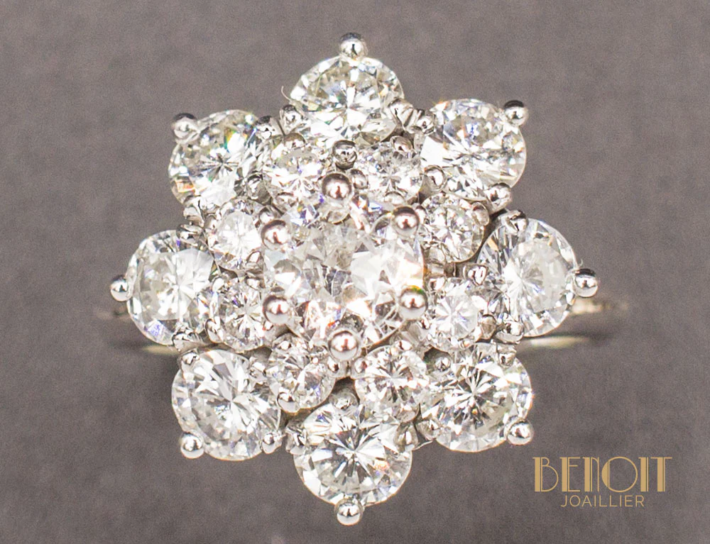 Bague Marguerite Diamants - Image 3