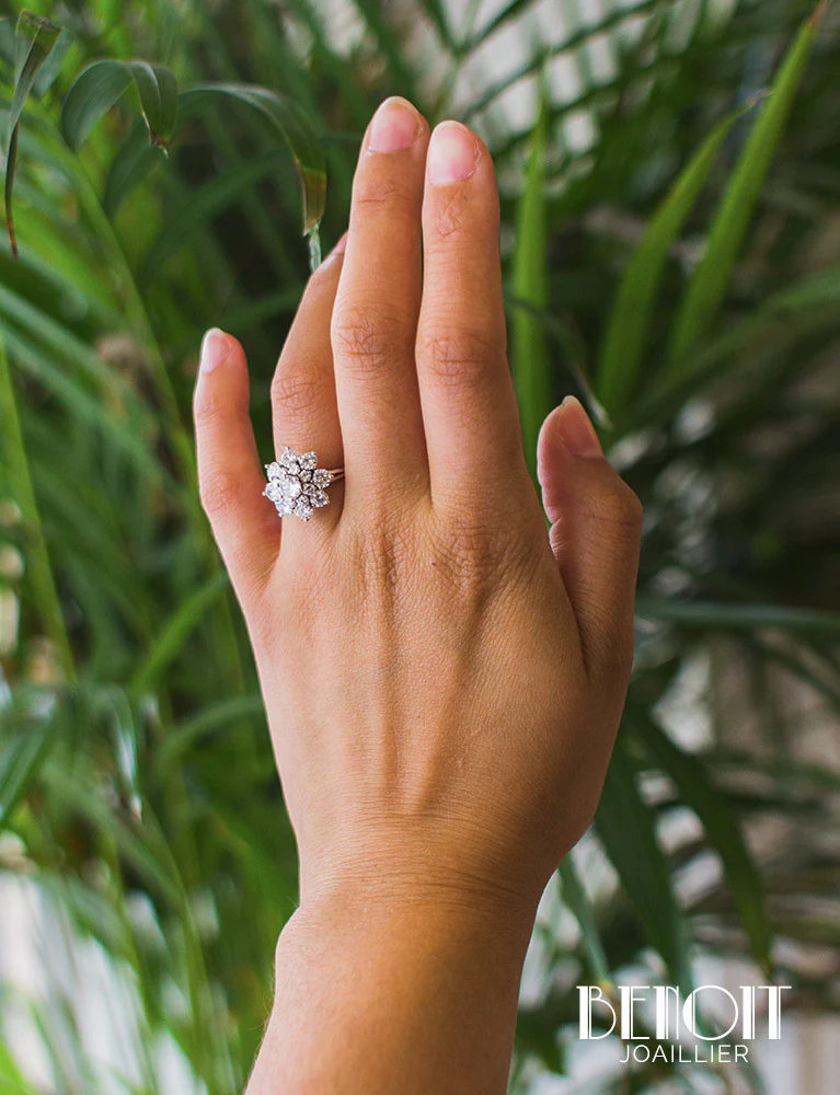 Bague Marguerite Diamants - Image 7