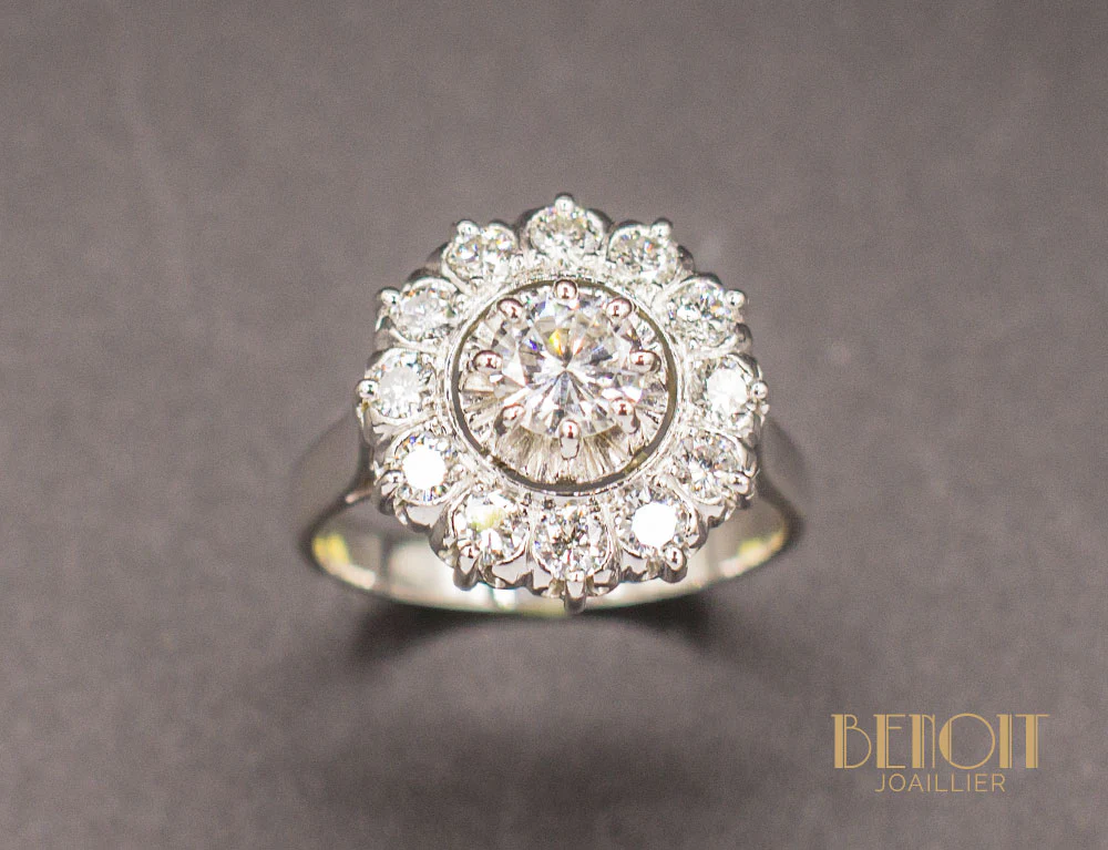 Bague Marguerite Diamants - Image 2