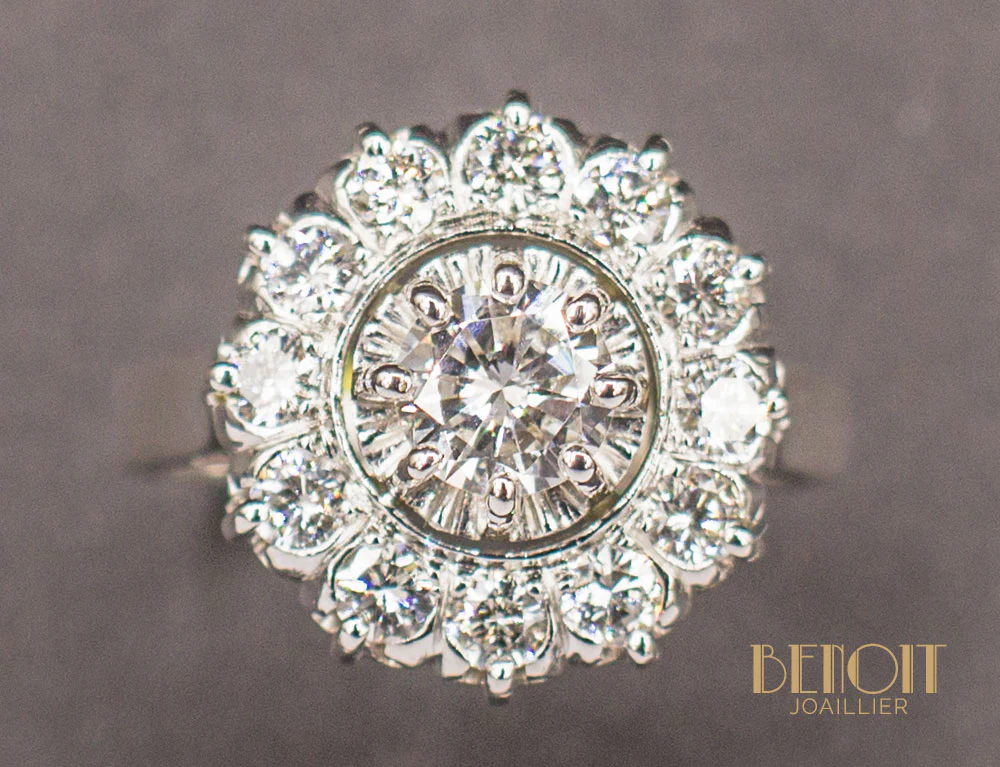 Bague Marguerite Diamants - Image 3