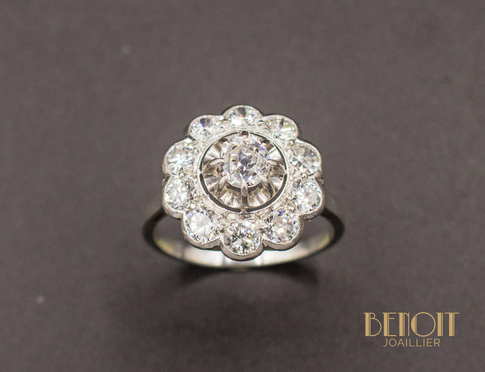 Bague Marguerite Diamants - Image 2