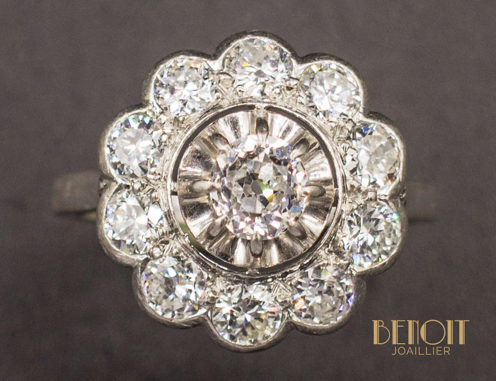 Bague Marguerite Diamants - Image 3