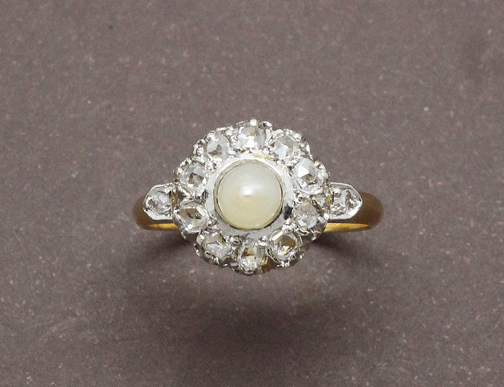 Bague Marguerite Perle et Diamants - Image 3