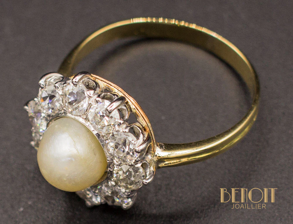 Bague Marguerite Perle Fine - Image 4