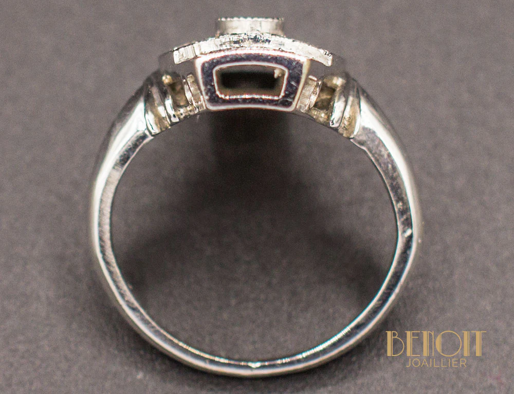 Bague Marquise Art Déco Diamants - Image 5