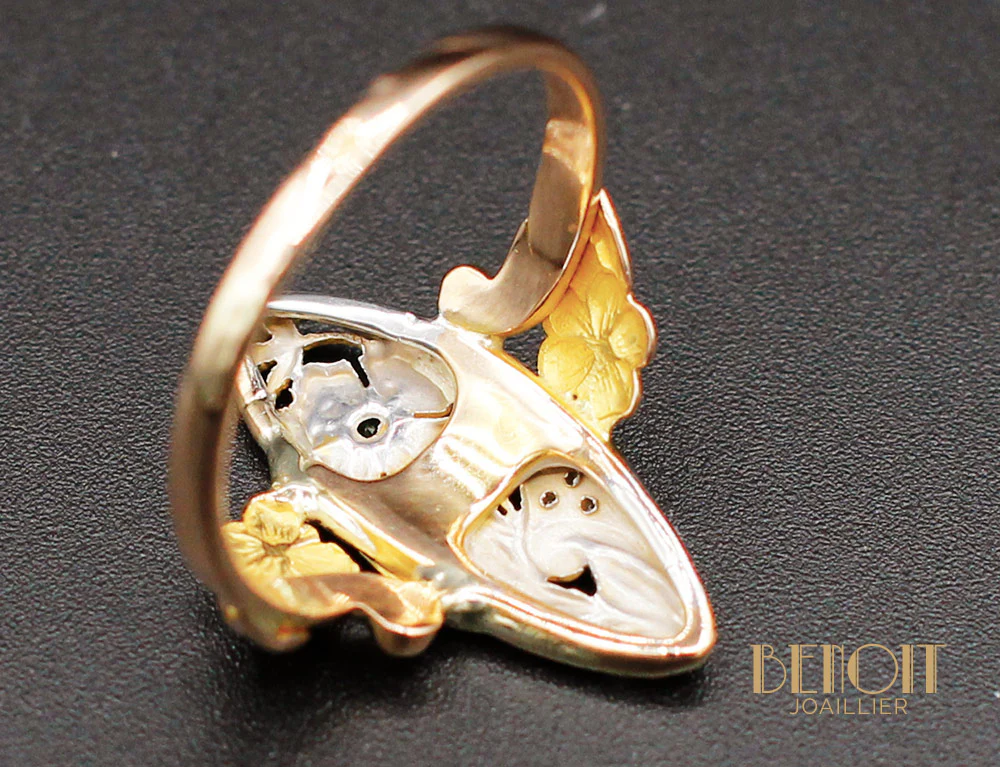 Bague Marquise Art Nouveau - Image 6