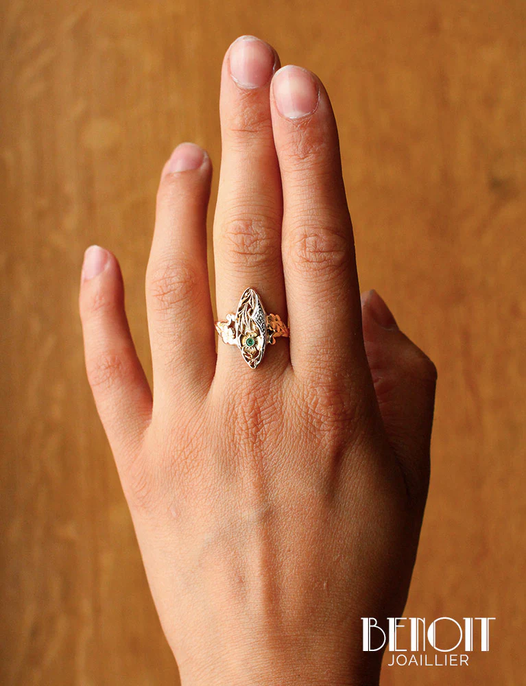 Bague Marquise Art Nouveau - Image 7