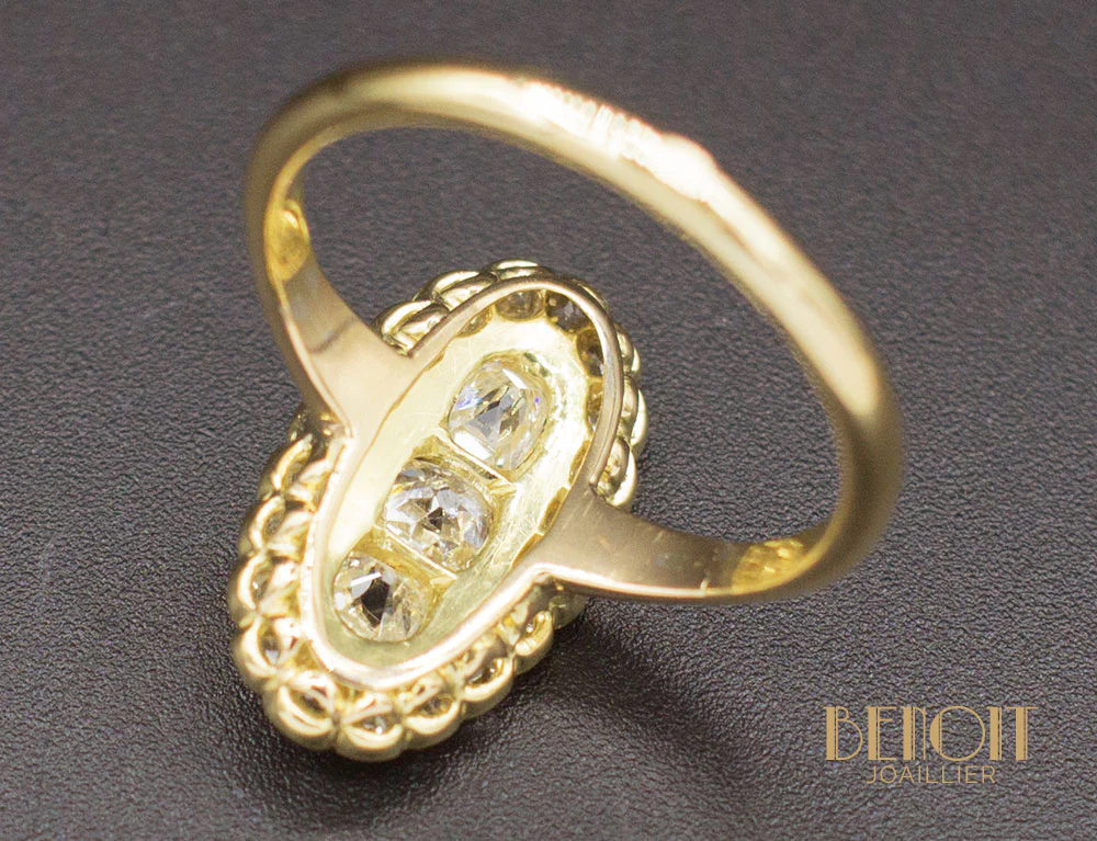 Bague Marquise Diamant Email - Image 5