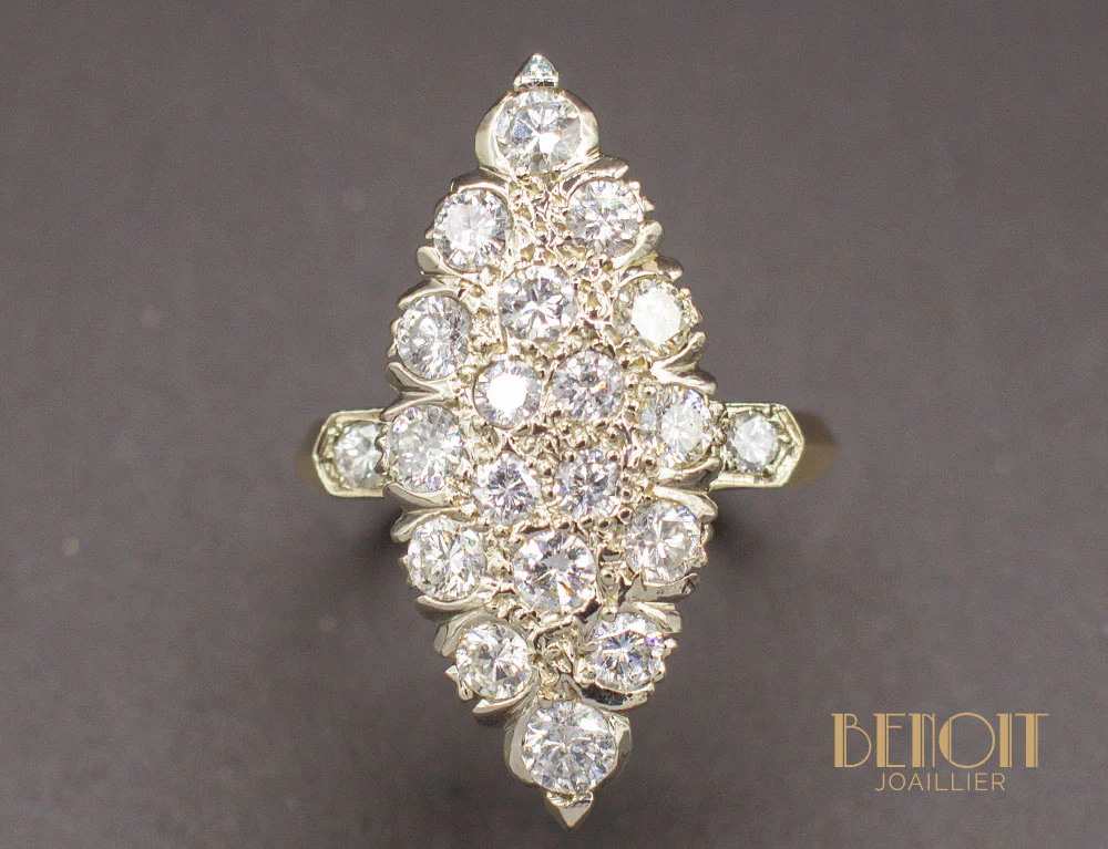 Bague Marquise Diamants - Image 3